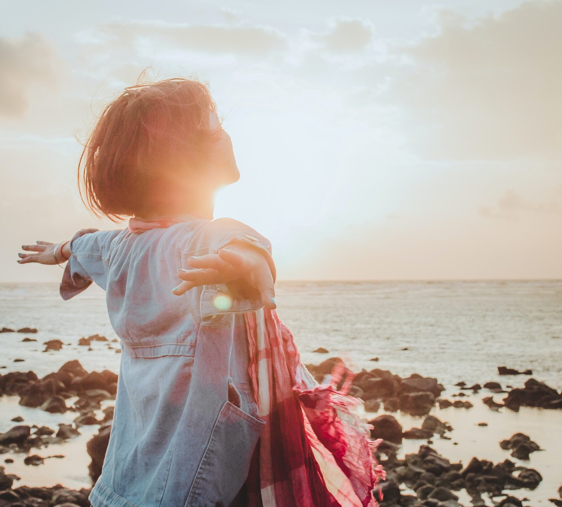 Woman feeling free in nature